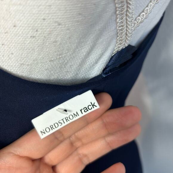 MAC DUGGAL DRAPED ONE-SHOULDER JERSEY GOWN IN COLOR MIDNIGHT SIZE 0 NEW - Picture 11 of 11